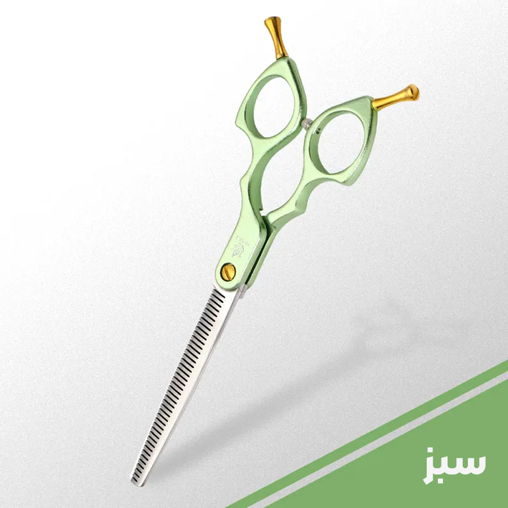 قیچی پیتاژ  6.5 اینچی دسته رنگی فنیس